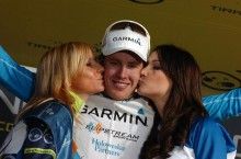 Tyler Farrar (Garmin-Slipstream) revels in his Tirreno-Adriatico victory.