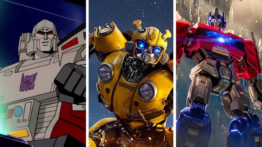 Screenshot showing three Transformers movies: The Transformers: The Movie, Bumblebee, and Transformers One.