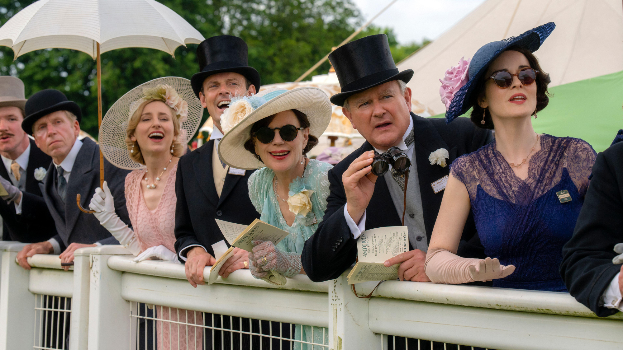 Downton Abbey: The Grand Finale starring Elizabeth McGovern, Hugh Bonneville, Michelle Dockery, Harry Hadden-Paton, and Laura Carmichael. 