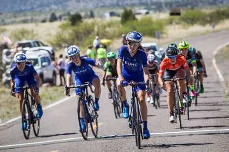 Katie Hall (UnitedHealthcare) wins the opening stage at the 2017 Tour of the Gila