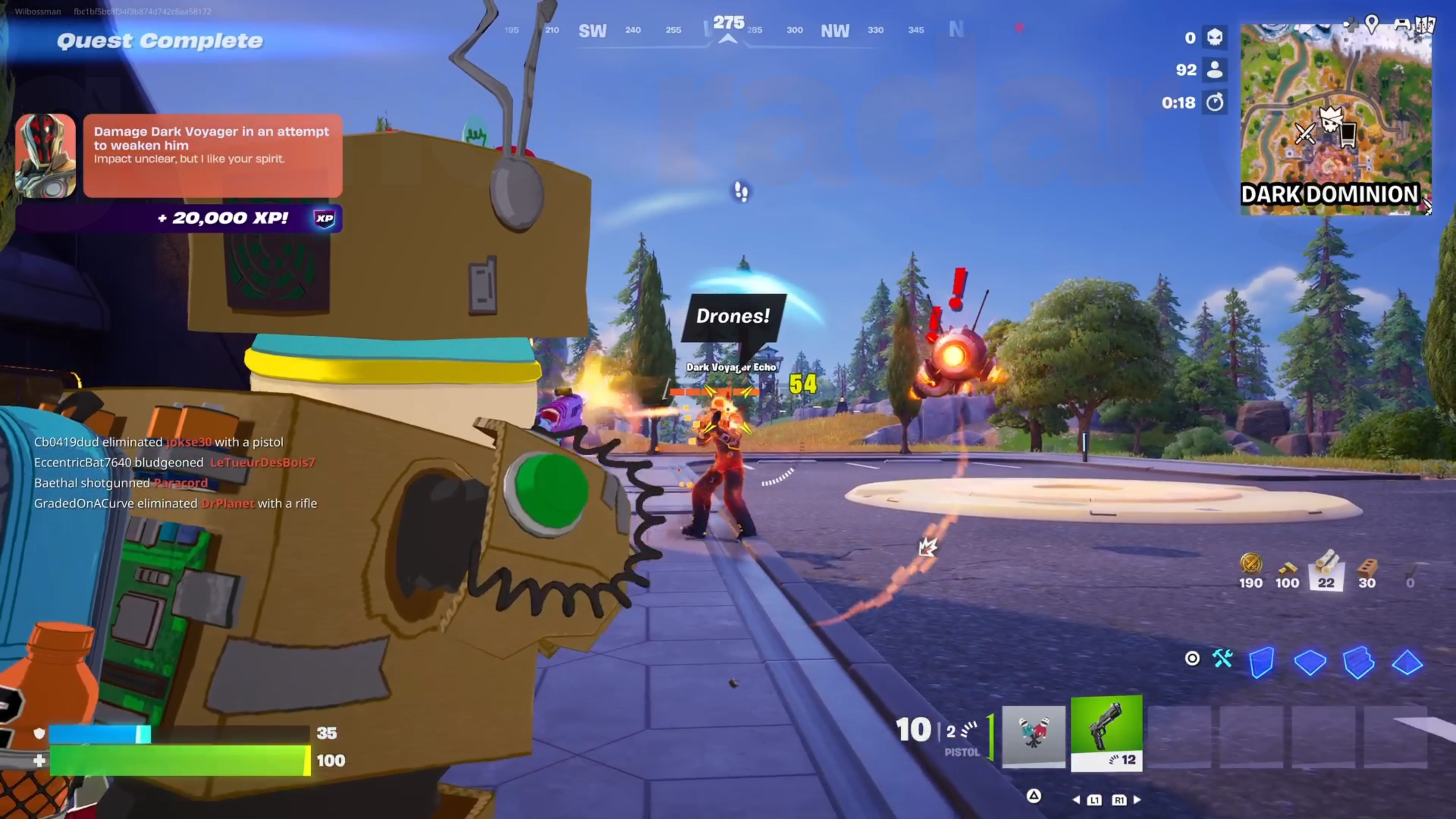 How to damage Dark Voyager in Fortnite