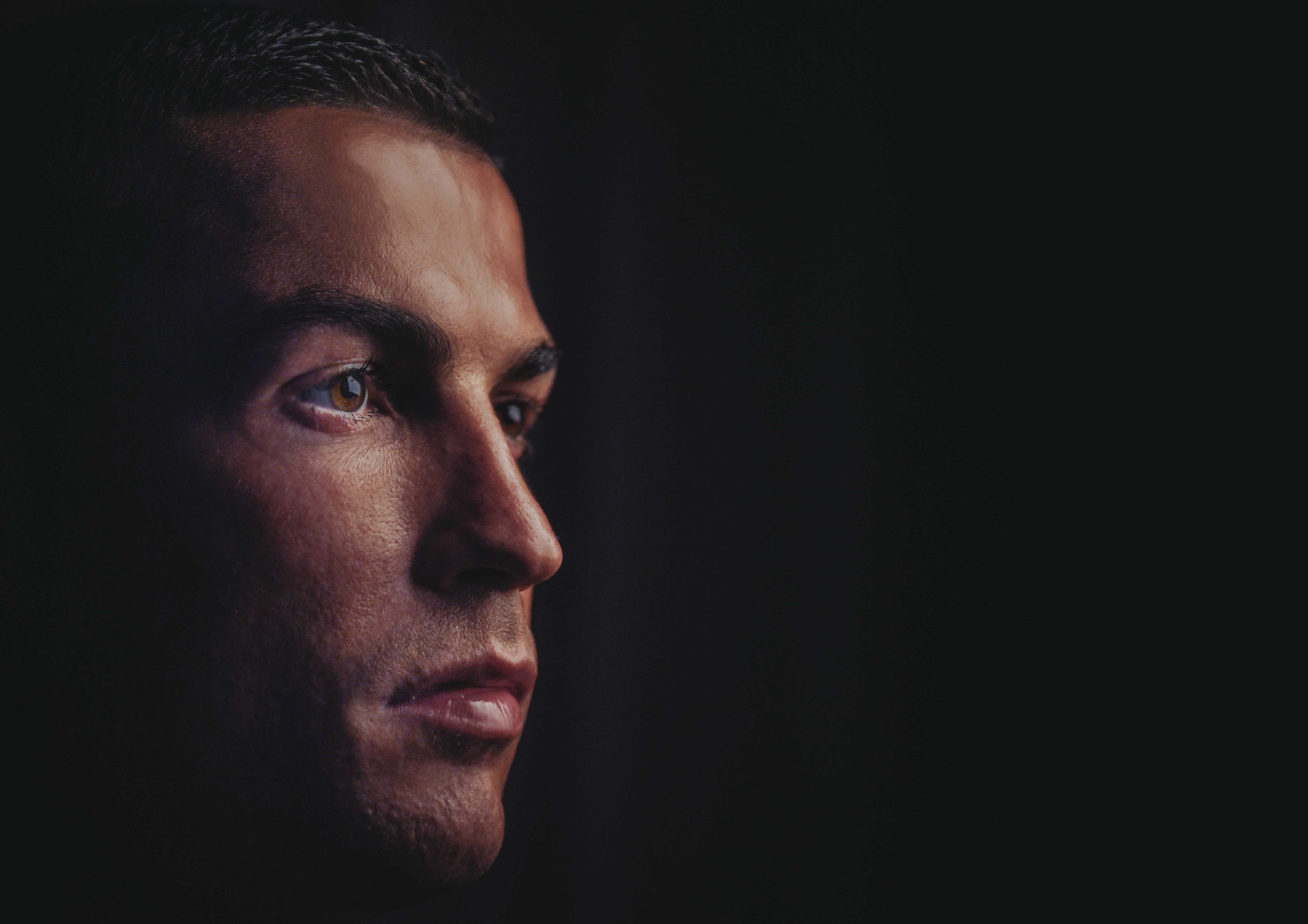 Cristiano Ronaldo stares into the distance