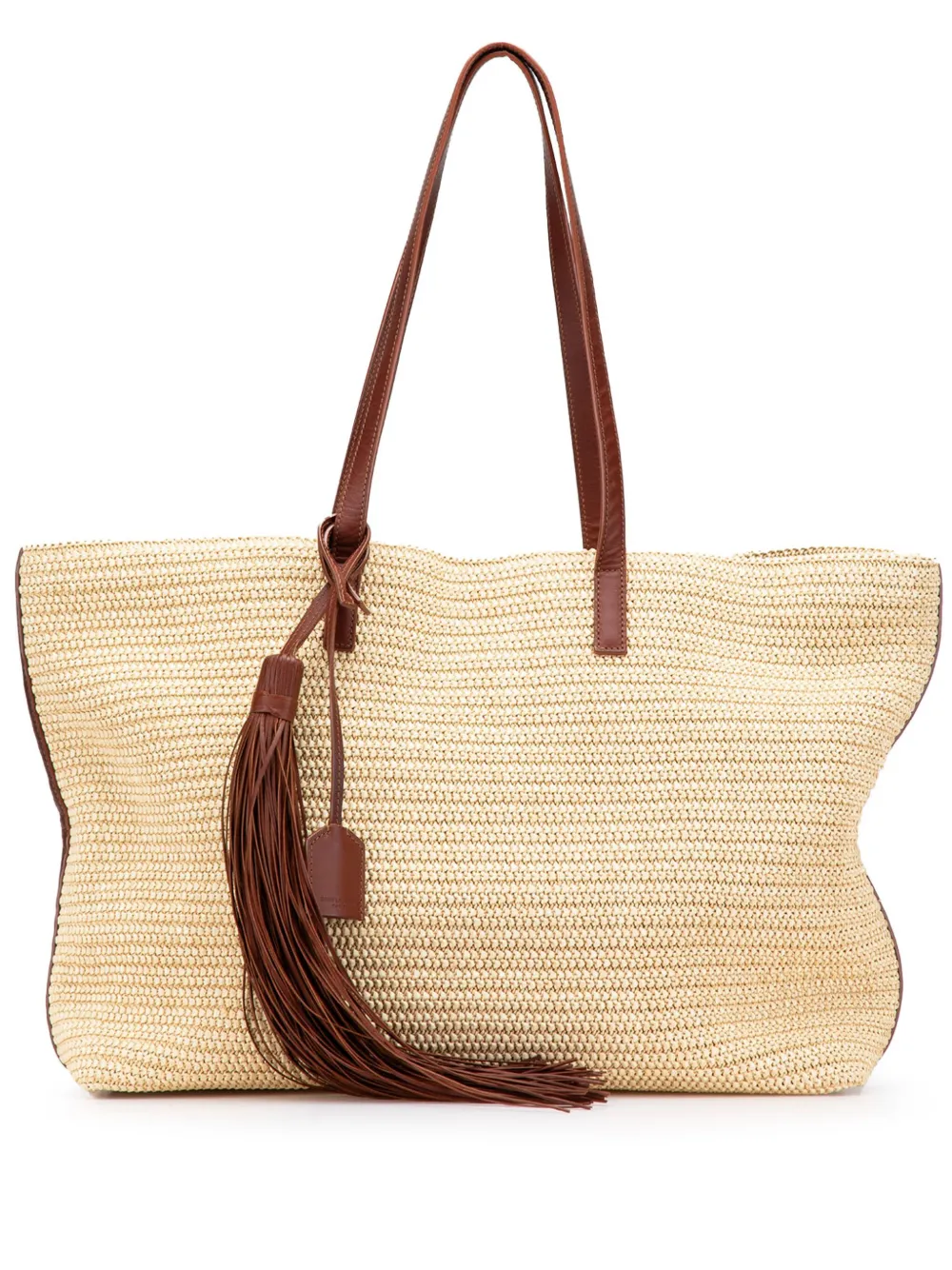 2018 Raffia East West Shopper Tote Bag | One Size