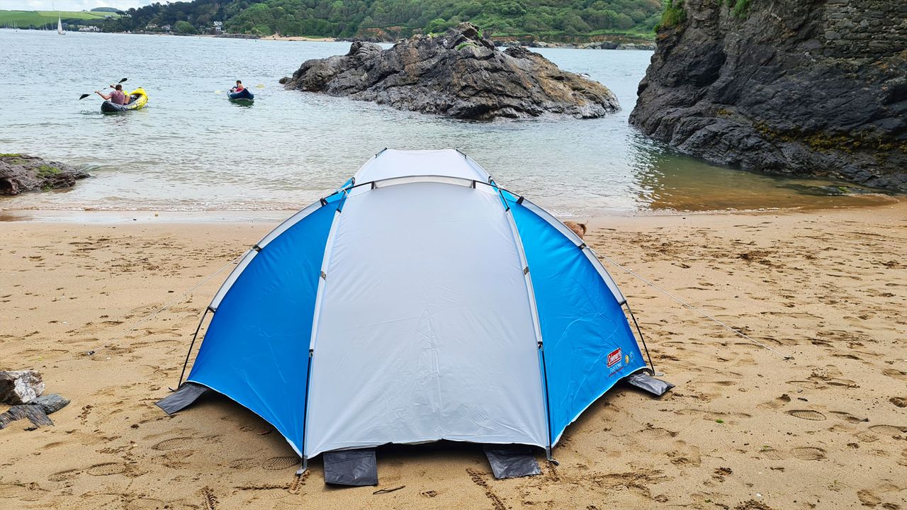 Coleman Weatherproof Sundome Outdoor Shelter review enjoy the beach