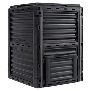 Jupiterforce Garden Compost Bin 80 Gallon (300 L) From Bpa Free Material, Large Composting Bin Outdoor Composter, Easy Assembling, Fast Creation of Fertile Soil, Lightweight, Black