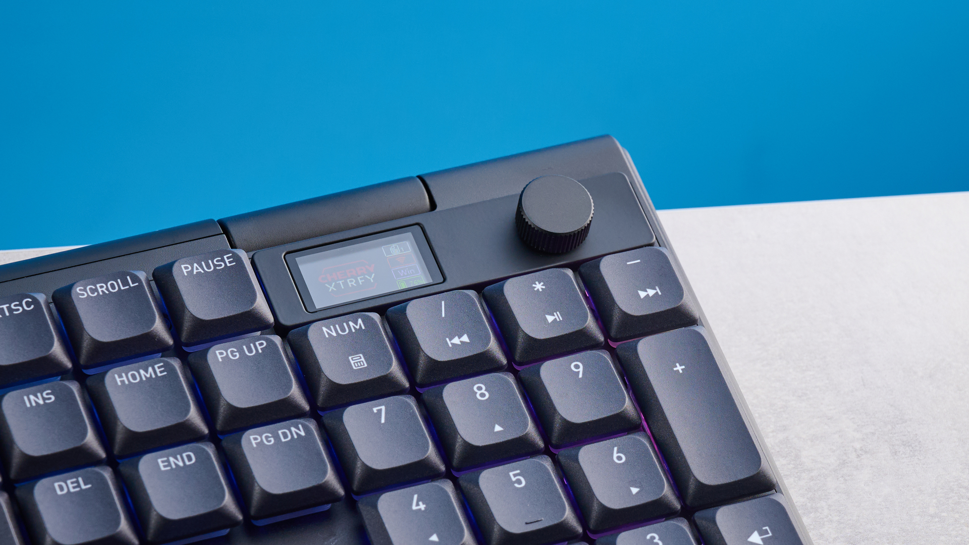 A black Cherry XTRFY MX 10.1 Wireless mechanical keyboard