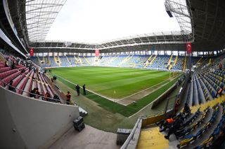 General view of the Eryaman Stadium in Turkey ahead of Ankaragucu vs Galatasaray in February 2024.