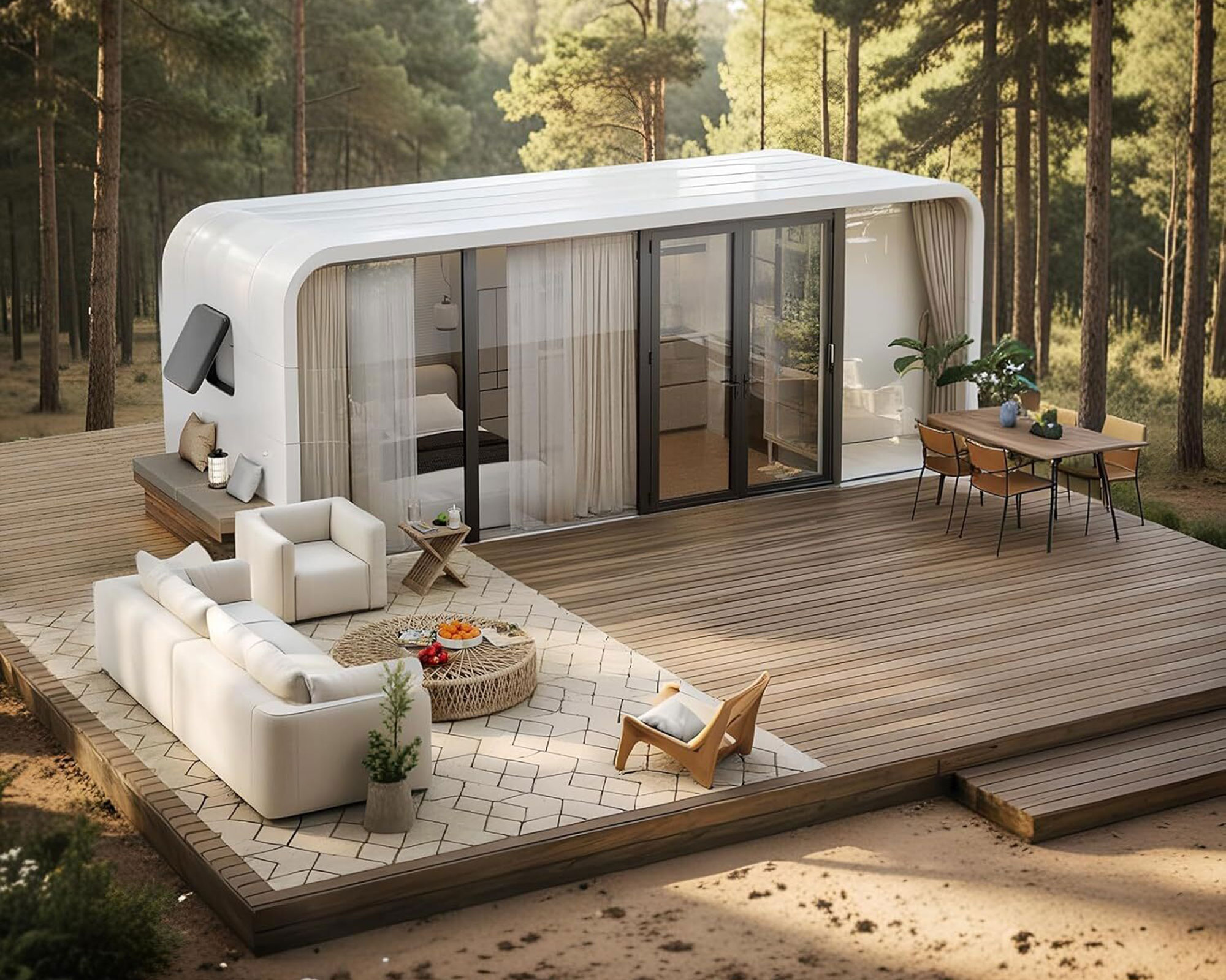 19FT Modern Prefab Steel-Framed Tiny House to Live in