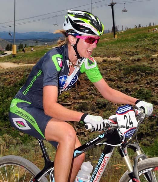 Heather Irmiger (Gary Fisher/Subaru) climbs well.