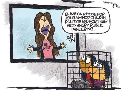 Political Cartoon Melania Trump Barron immigration