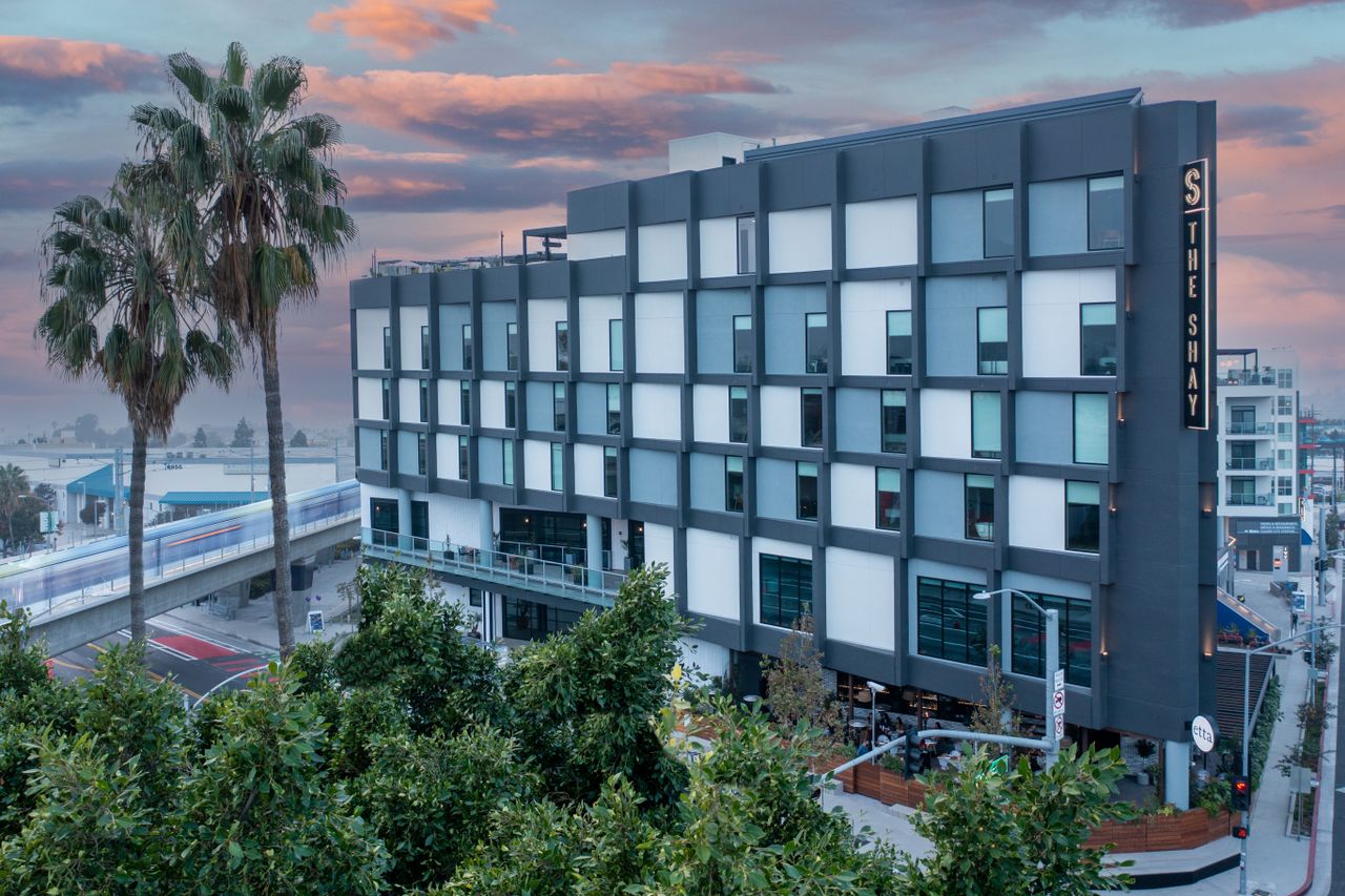 Exterior of The Shay hotel, Culver City