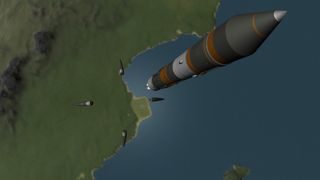 rocket launching in kerbal space program