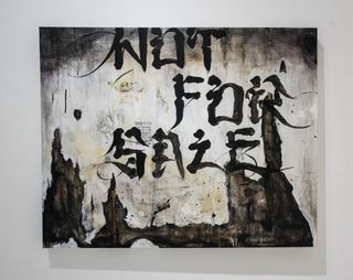 A graffiti street art painting with the words NOT FOR SALE graffit'd as the key words painted onto the image.