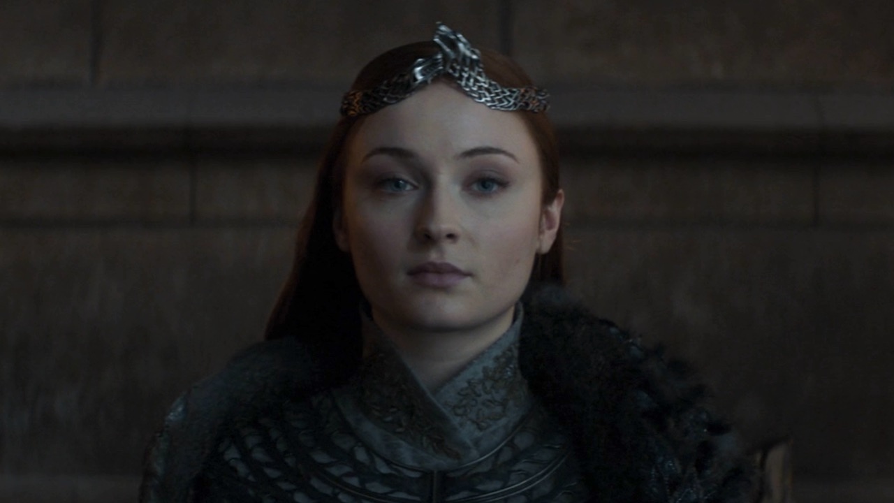 Sansa wearing a crown in the finale of Game of Thrones