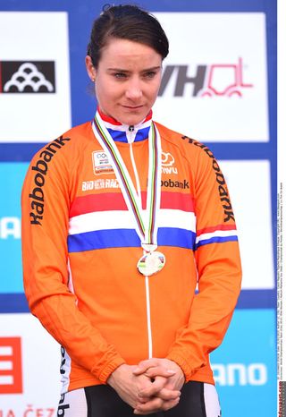Marianne Vos off the top step for the first time in six years