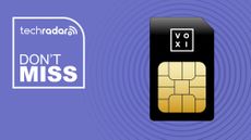 Voxi SIM on a purple background