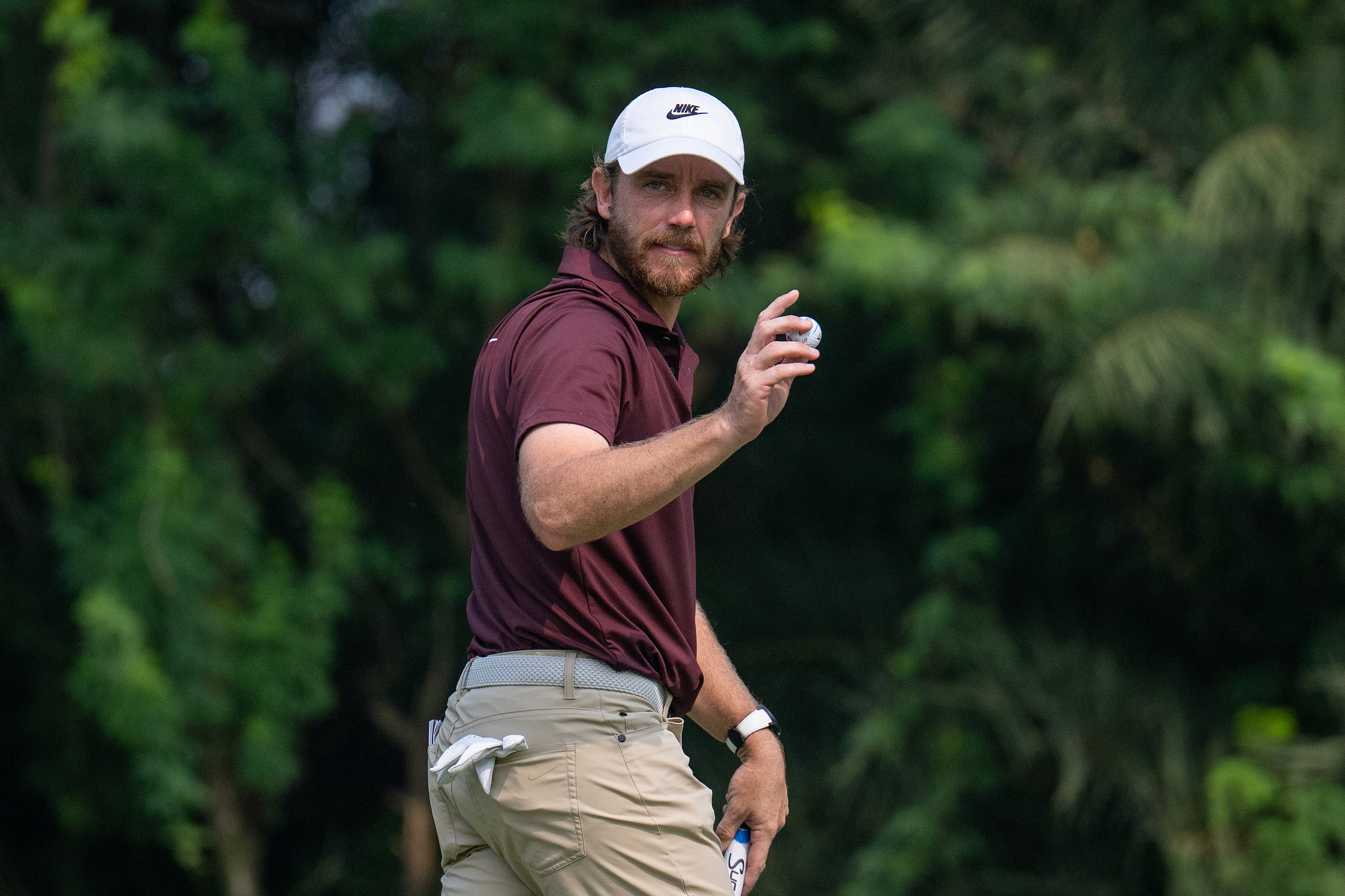 Tommy Fleetwood waves to the crowd