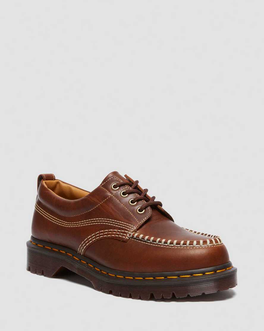 Dr Martens Lowell Leather Moc Toe Shoes