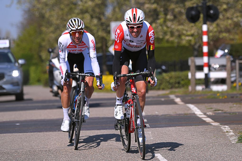 Dries De Bondt and Brian Van Goethem in the breakaway at Scheldeprijs