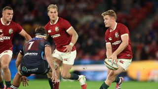 Fin Smith playing for British & Irish Lions 