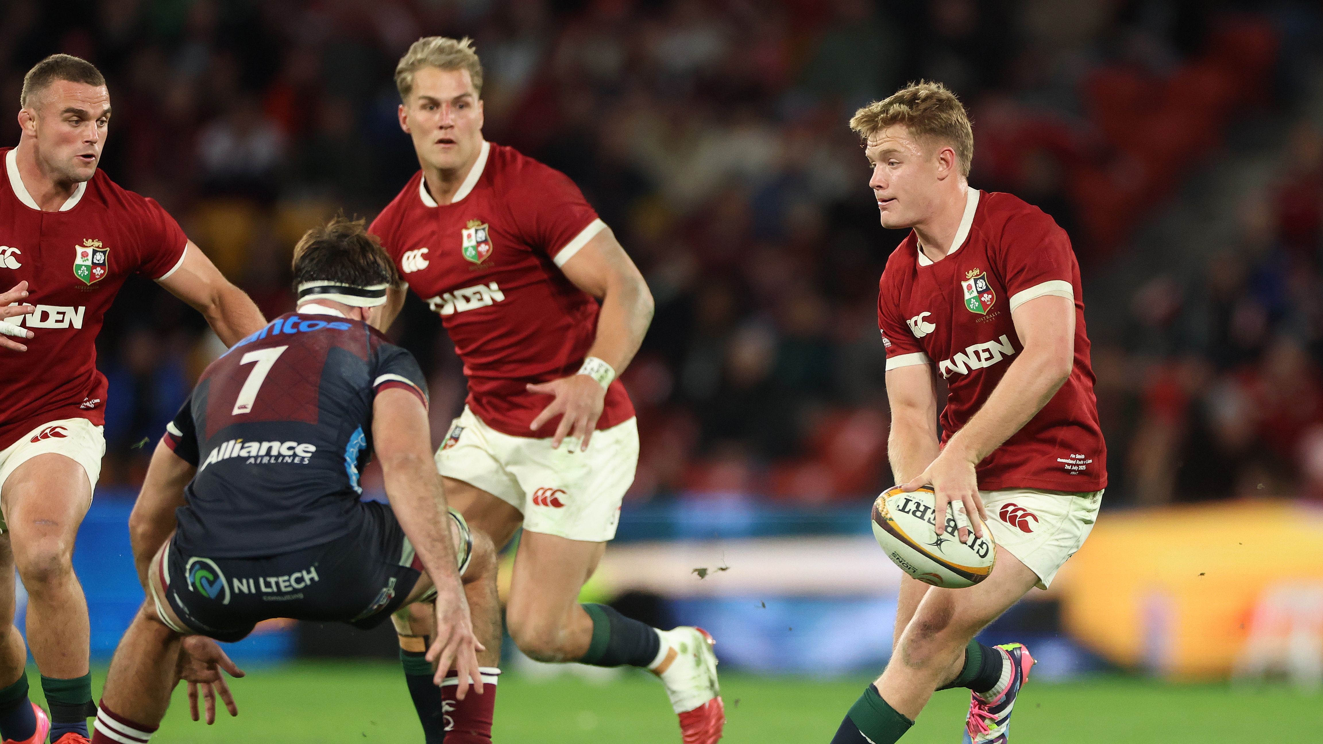 Fin Smith playing for British & Irish Lions