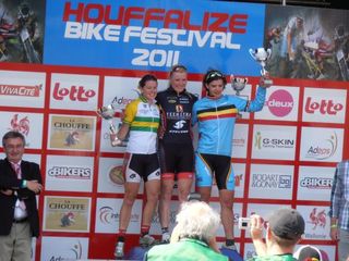 Henderson on the podium in Houffalize.