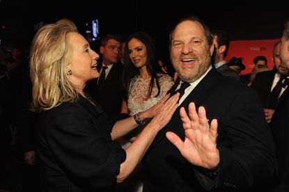 Hillary Clinton and Harvey Weinstein attend the Time 100 Gala in 2012. 
