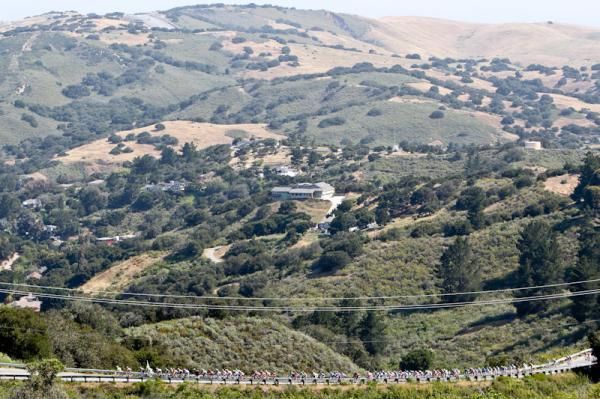The peloton had lots of rolling hills to get through on today's stage.