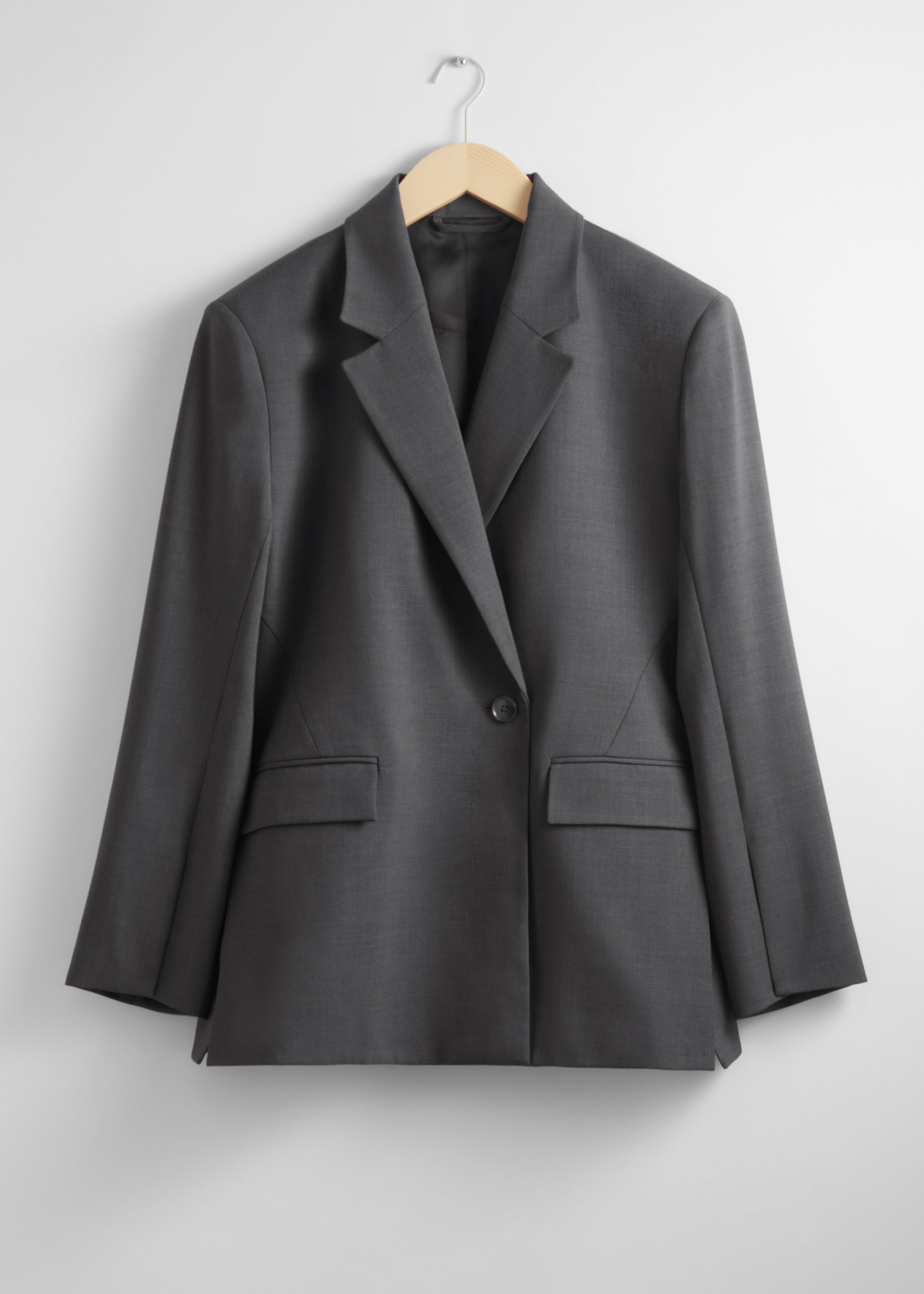 Tailored Wide-Shoulder Blazer