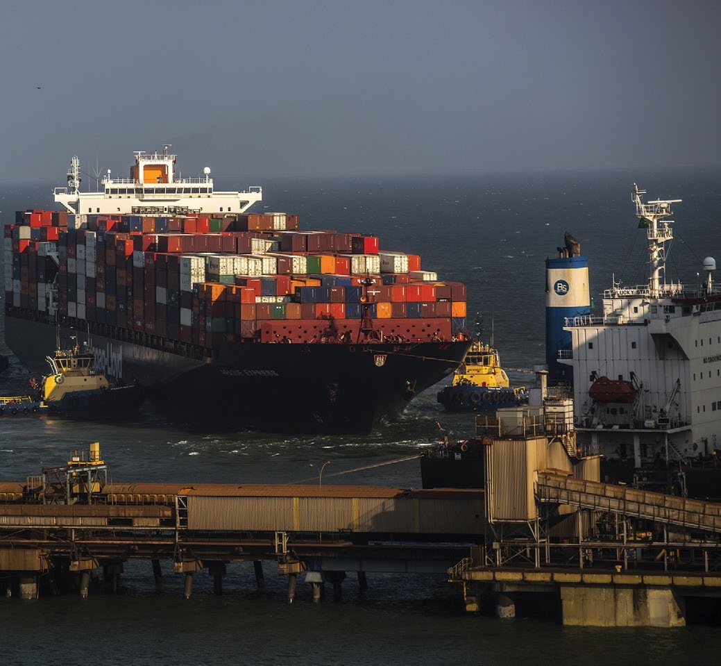 Ship in a port