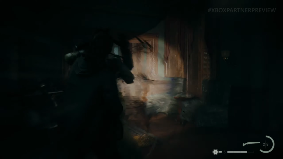 Alan Wake 2 gameplay screenshots of the new character Saga and Alan himself.
