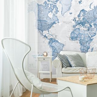 Map wall mural