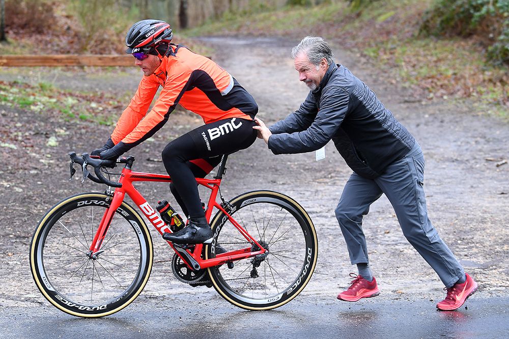 Jim Ochowicz pushes BMC's Danilo Wyss