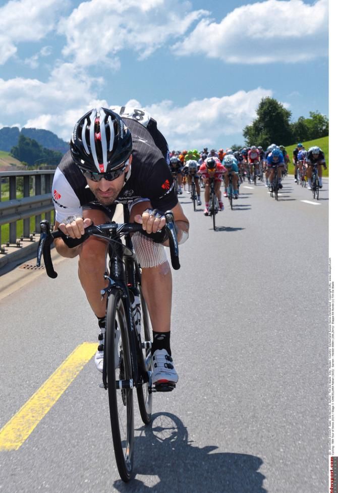 Fabian Cancellara (Trek) getting aero