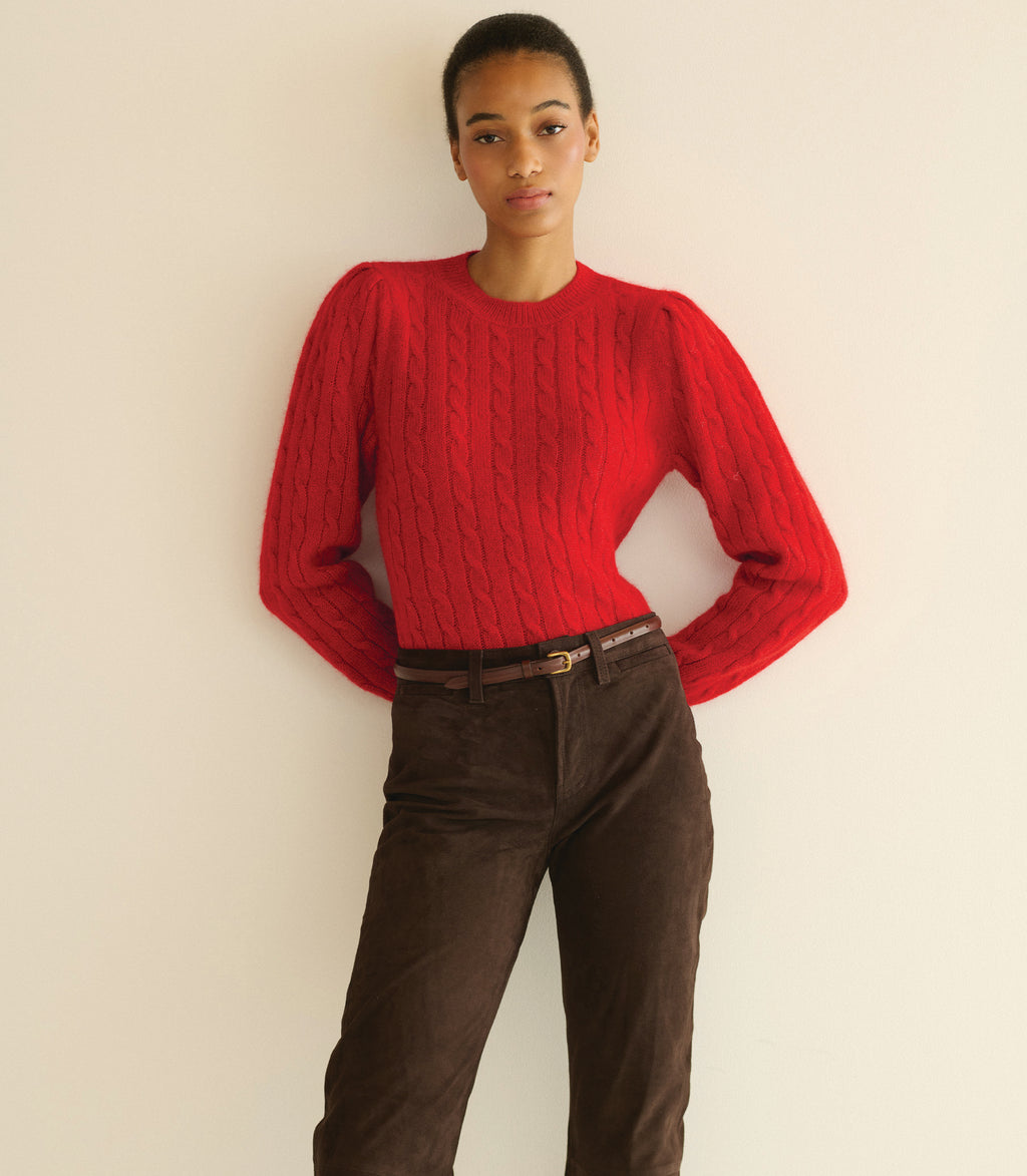 Lindon Sweater -- Cerise