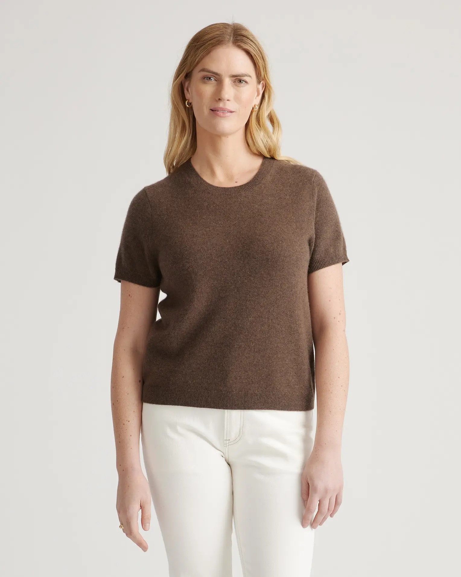 Cashmere Tee | Quince in Brown