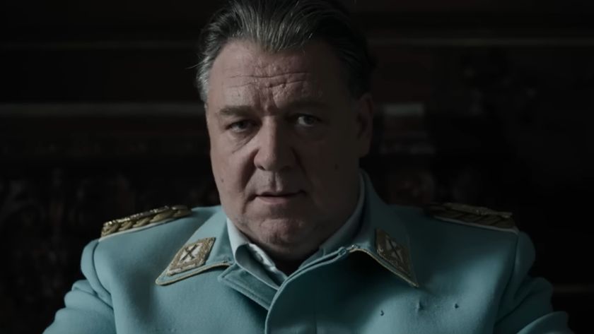 Russell Crowe as Hermann Göring in the trailer for Nuremberg.