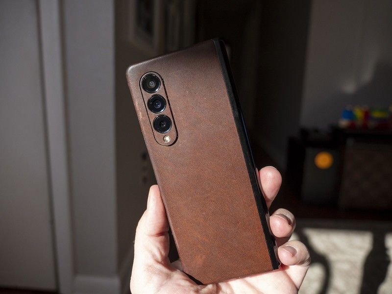 Dbrand Leather Skins Z Fold 3 Hold Sunlight