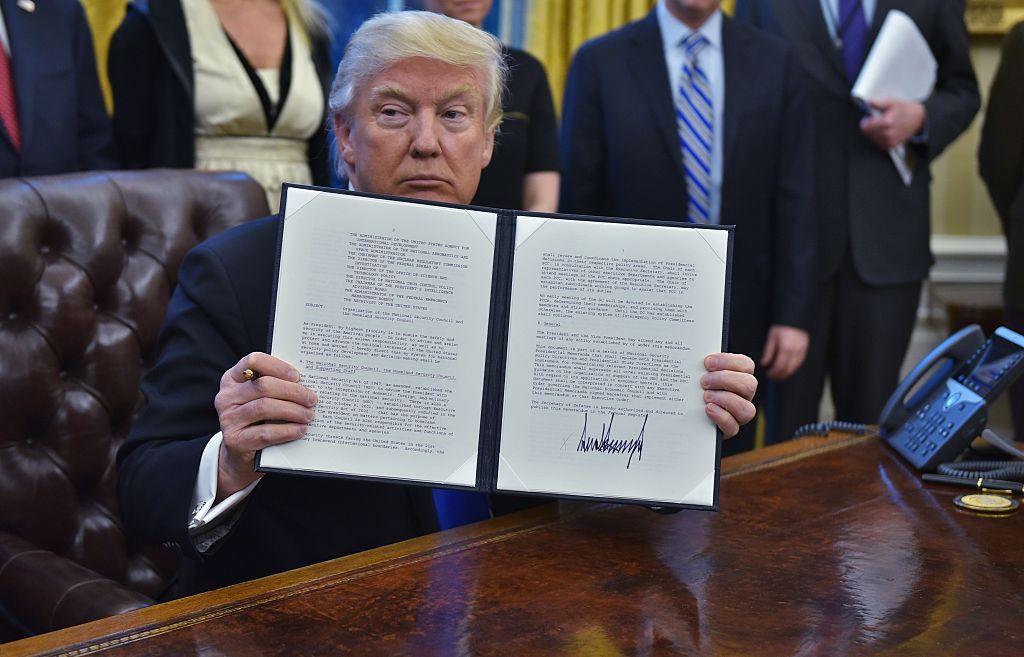 President Trump signs an executive order