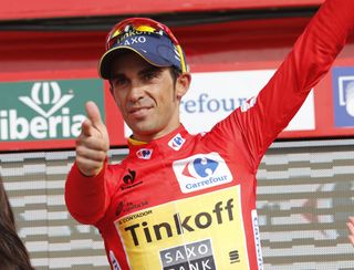 Alberto Contador on stage seventeen of the 2014 Tour of Spain