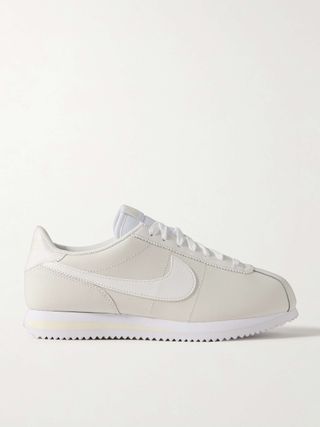 Cremefarbene Cortez-Lederschuhe