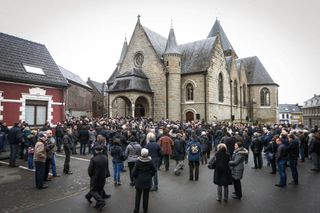 The funeral of Claude Criquielion in 2015