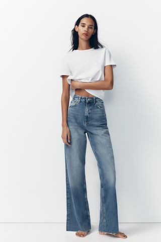 Trf High Rise Wide Leg Jeans