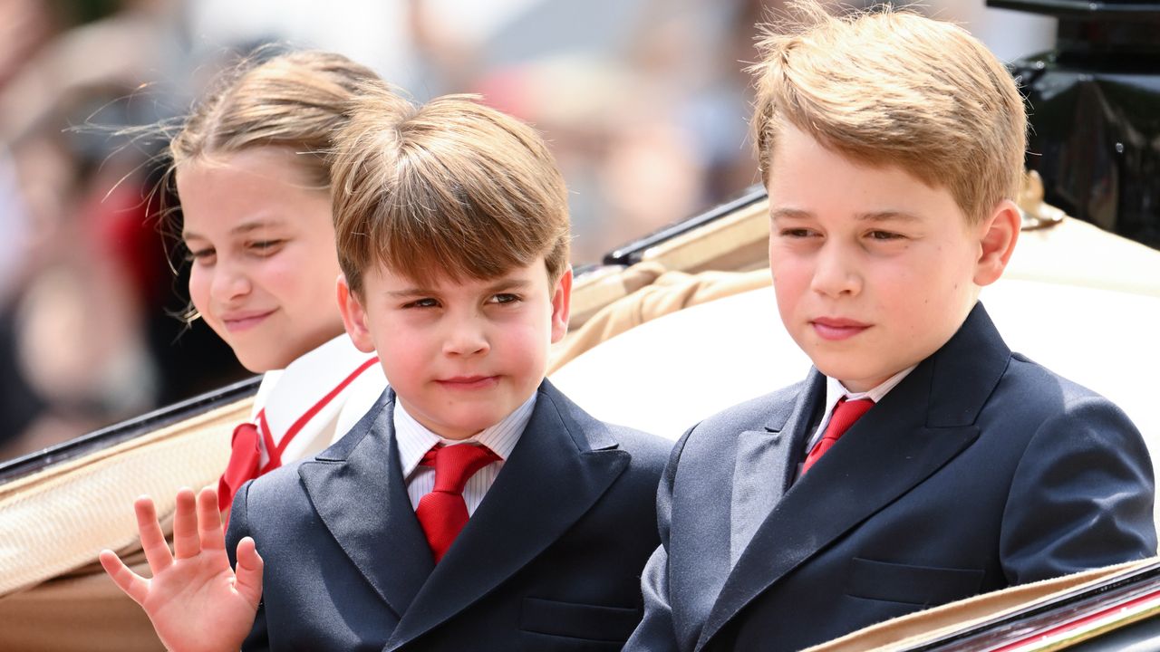 The milestone Prince George, Charlotte and Louis will have to reach explained. Here they are seen during Trooping the Colour 