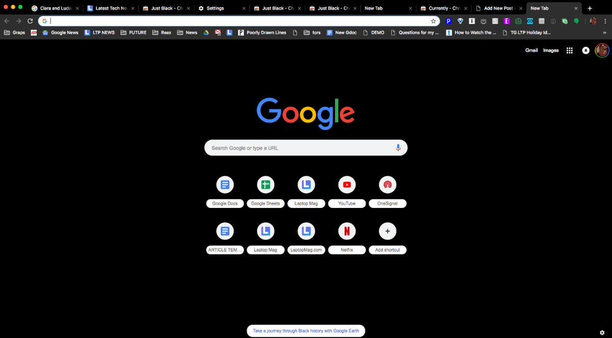 how to change google chrome background on mac