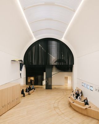barrel ceiling inside Musée national de la Marine, Paris, 2023 ©Maxime Verret for h2o architectes and Snøhetta