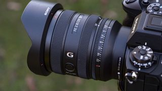 Sony FE 24-50mm F2.8 G lens attached to a Sony A9 III