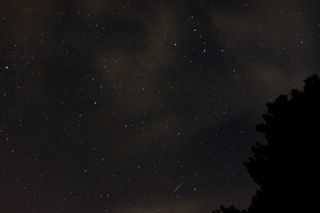 Stargazer Sam Hartman caught this view of a Perseid meteor during the shower's peak on Aug. 12, 2012, from State College, Pa.