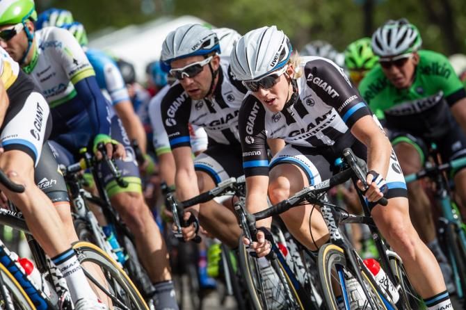 Jonas Ahlstrand (Giant-Shimano) moves to the front before his win