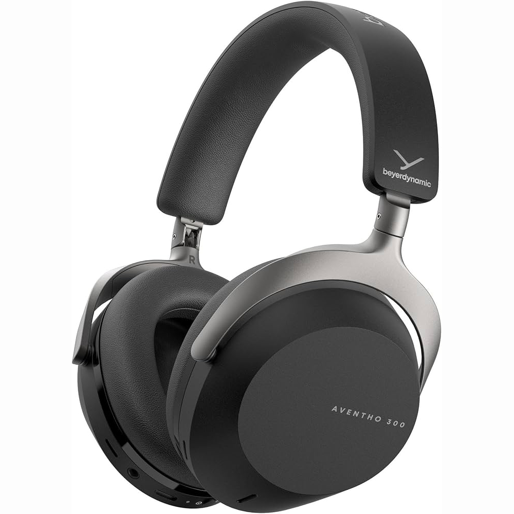 Beyerdynamic Aventho 300 in black on white background.
